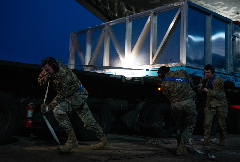 C130 wing replacement delivery at Ramstein