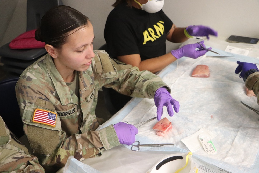 Suture tissue and hemorrhage control training