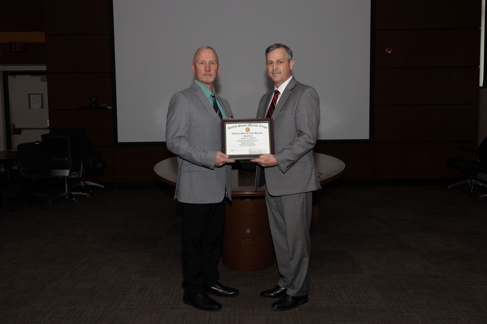 Civilian Marine of the Quarter Award Ceremony