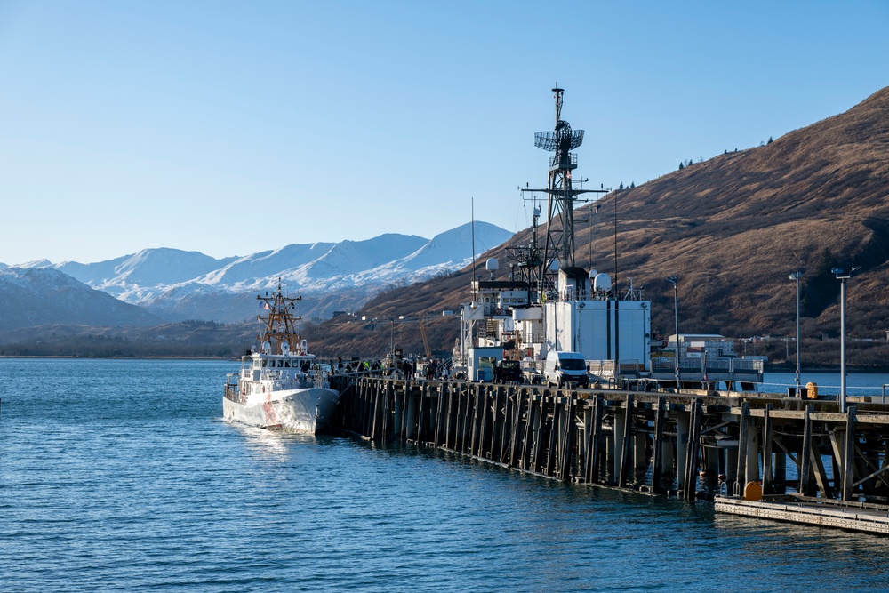 First of 3 new Coast Guard cutters arrives to homeport in Kodiak, Alaska