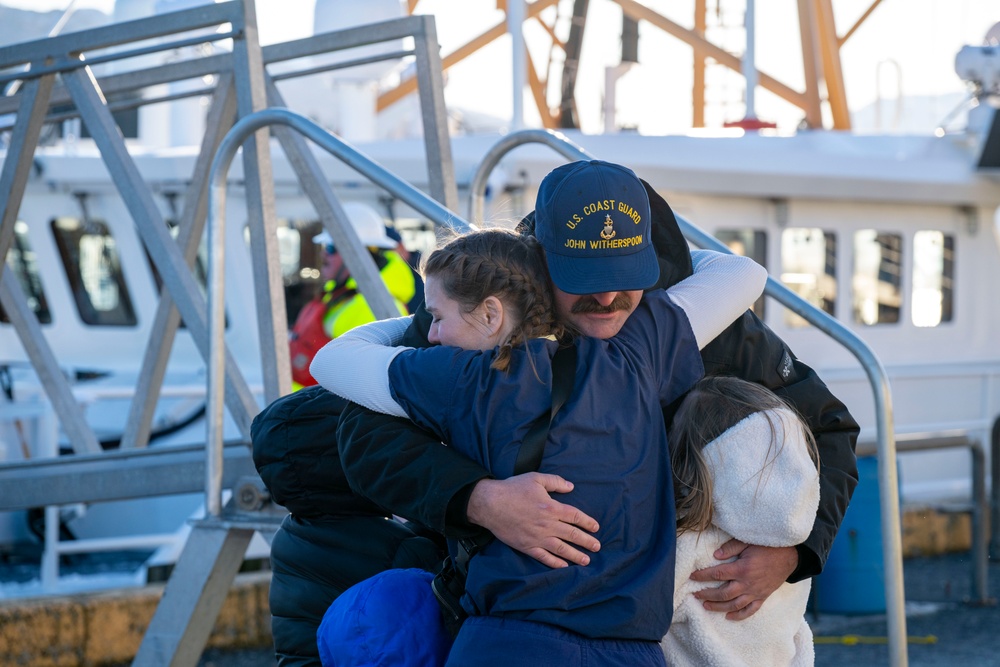 First of 3 new Coast Guard cutters arrives to homeport in Kodiak, Alaska