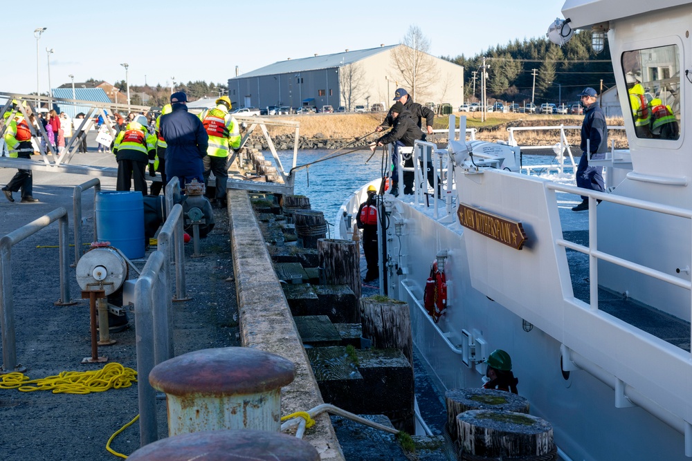 First of 3 new Coast Guard cutters arrives to homeport in Kodiak, Alaska