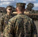 Master Gunnery Sergeant Johnson is presented the Purple Heart