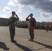 Master Gunnery Sergeant Johnson is presented the Purple Heart