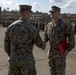 Master Gunnery Sergeant Johnson is presented the Purple Heart