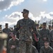 Master Gunnery Sergeant Johnson is presented the Purple Heart