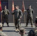 Master Gunnery Sergeant Johnson is presented the Purple Heart