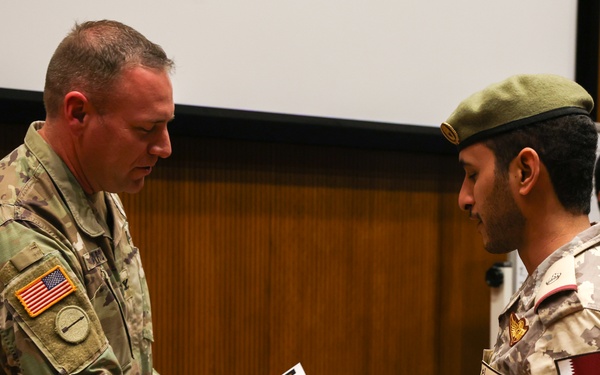 U.S. and GCC Eagle Resolve 2025 participants receive Information Operations Certificates of Appreciation from U.S. ER25 Exercise Director