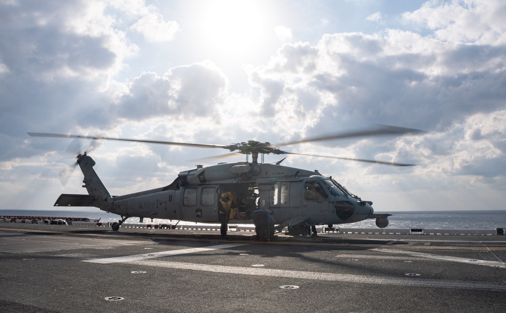 USS America (LHA 6) Conducts Flight Operations