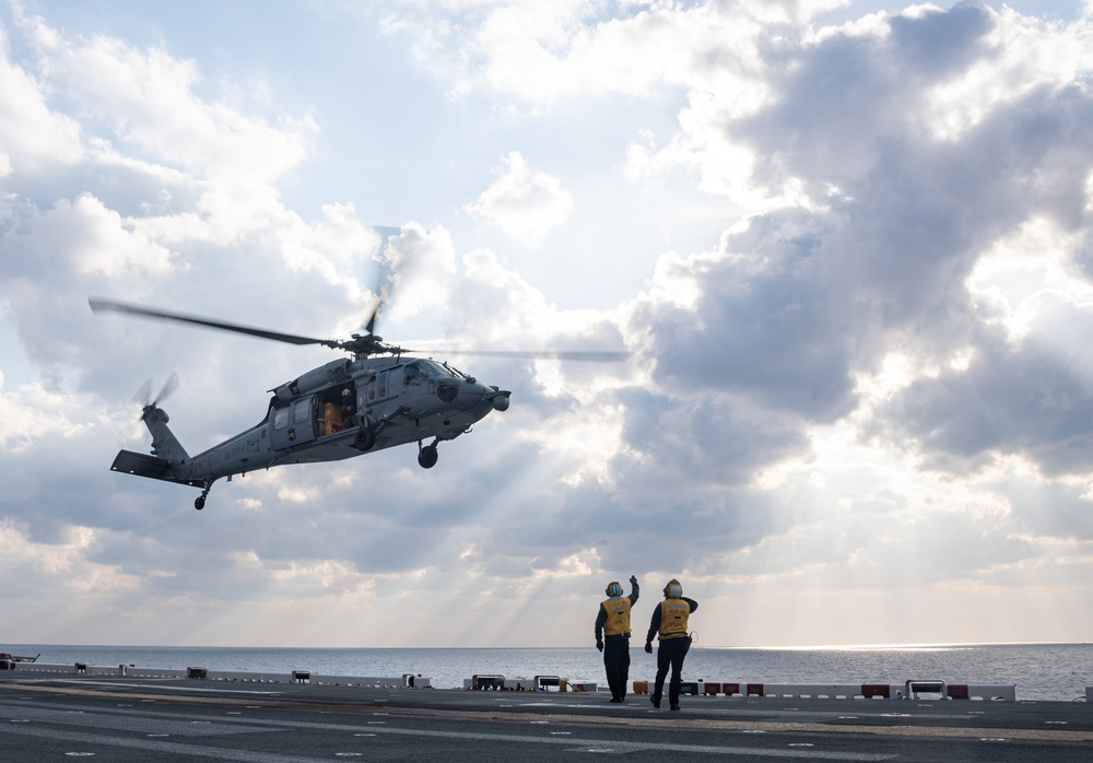 USS America (LHA 6) Conducts Flight Operations