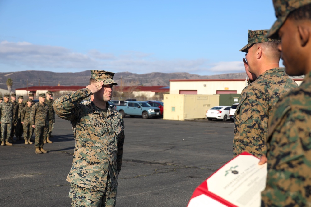 1st MLG Marine receives award for improving testing of communications gear