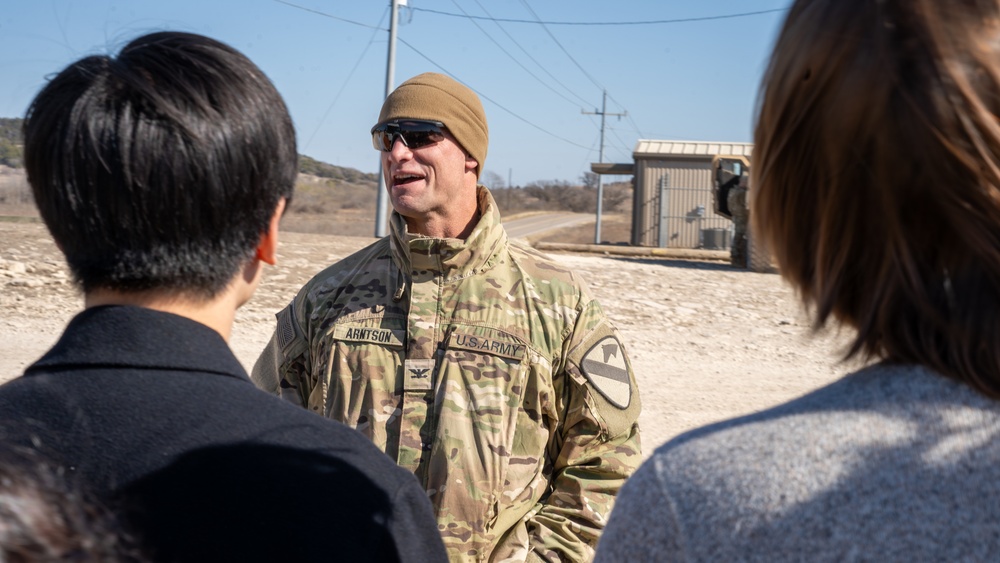 UT-Austin Students visit 'GREYWOLF' 3ABCT, 1CD's Combined Arms Live Fire (CALFEX)
