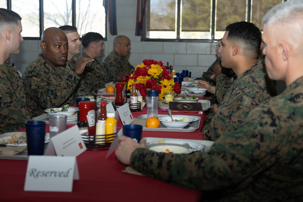 Training Command Commanding General visits Marine Corps Combat Service Support Schools