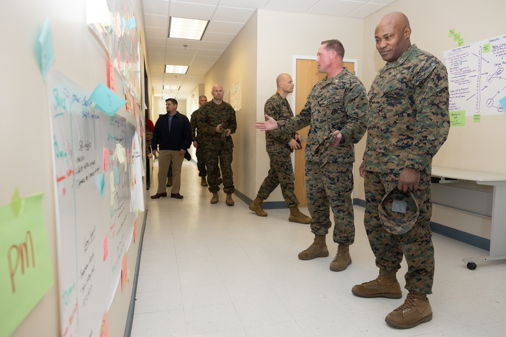 Training Command Commanding General visits Marine Corps Combat Service Support Schools