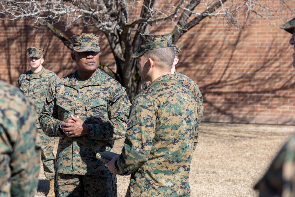 Training Command Commanding General visits Marine Corps Combat Service Support Schools