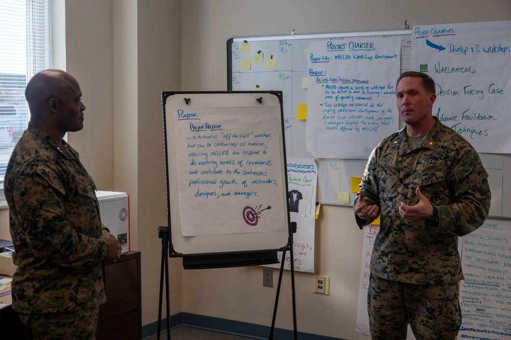 Training Command Commanding General visits Marine Corps Combat Service Support Schools