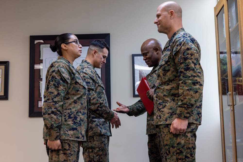 Training Command Commanding General visits Marine Corps Combat Service Support Schools