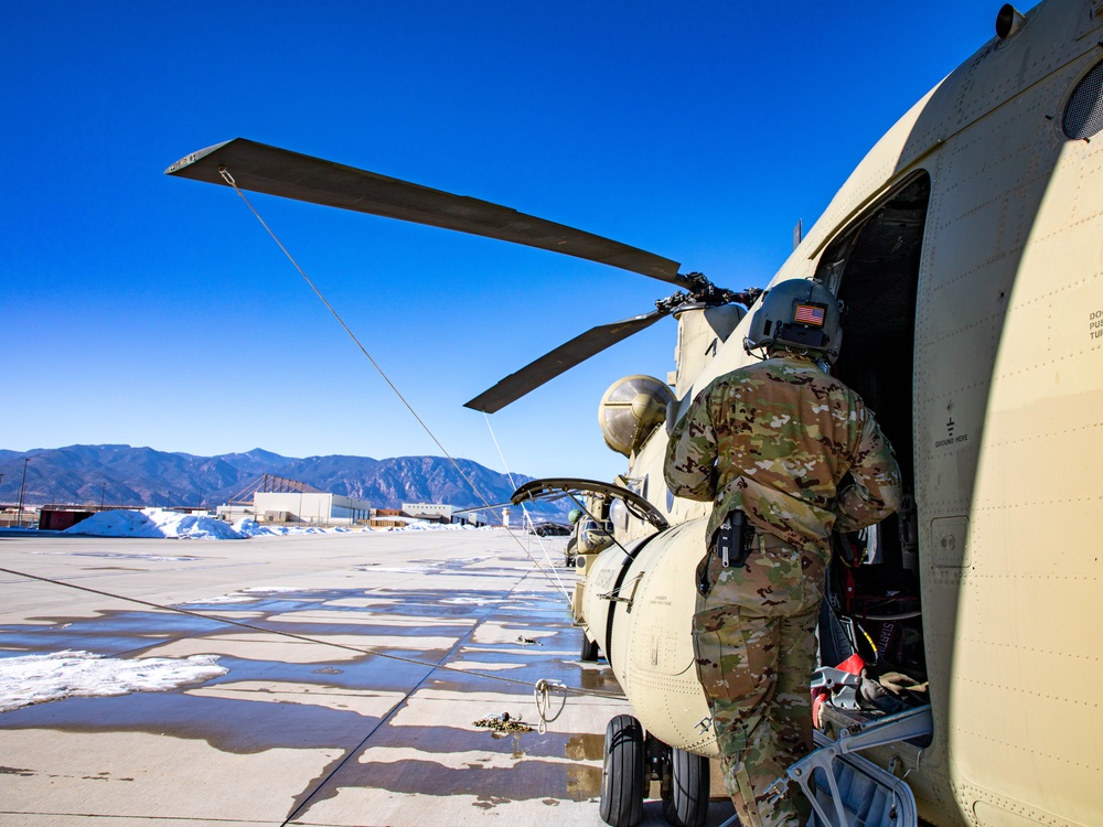 4th Combat Aviation Brigade Forward Arming Refuel Point Joint Operations with 160th Special Operations Aviation Regiment