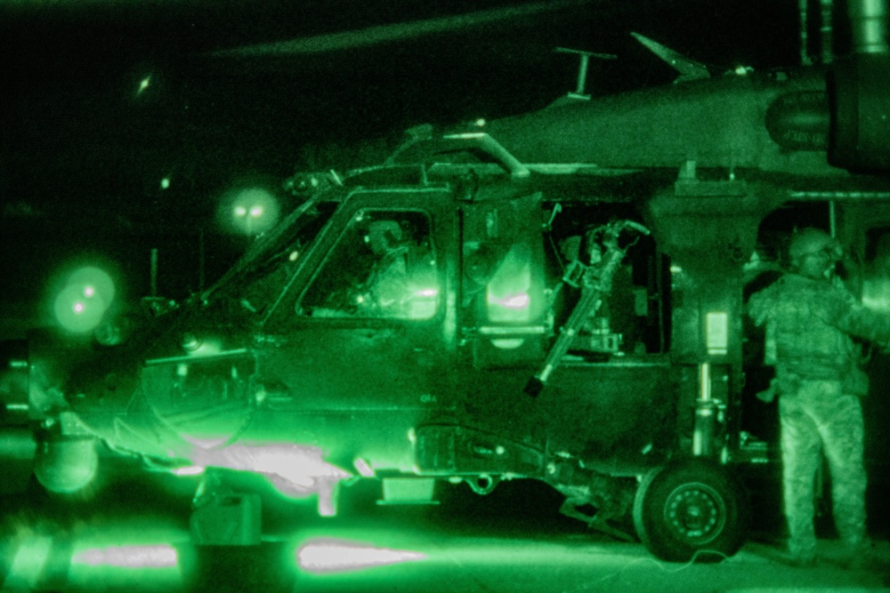 4th Combat Aviation Brigade Forward Arming Refuel Point Joint Operations with 160th Special Operations Aviation Regiment