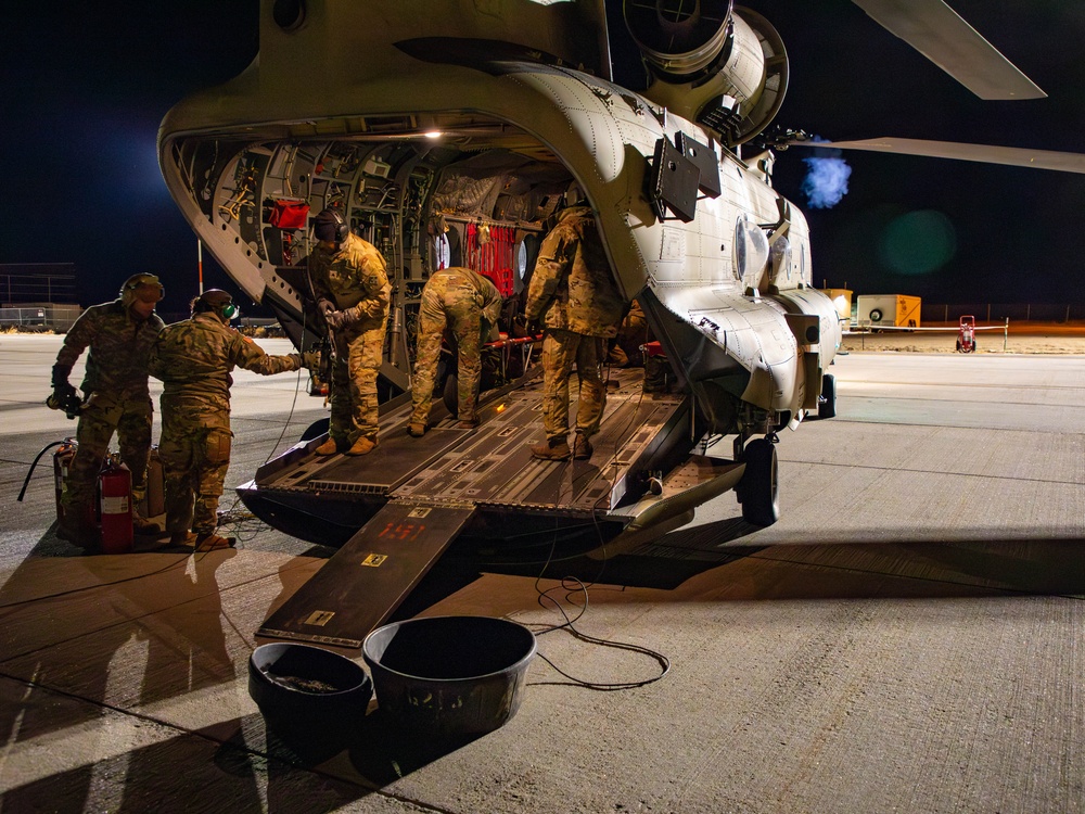 4th Combat Aviation Brigade Forward Arming Refuel Point Joint Operations with 160th Special Operations Aviation Regiment