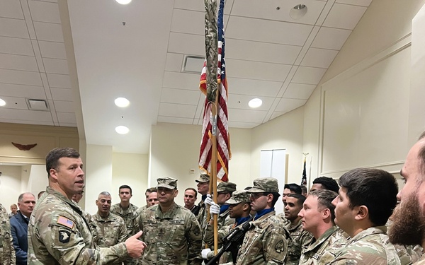 Maj. Gen. Clair A. Gill speaks to the Soldiers
