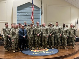 photo at the casing of the colors ceremony for the 1st Battalion, 58th Aviation Regiment