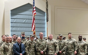 photo at the casing of the colors ceremony for the 1st Battalion, 58th Aviation Regiment