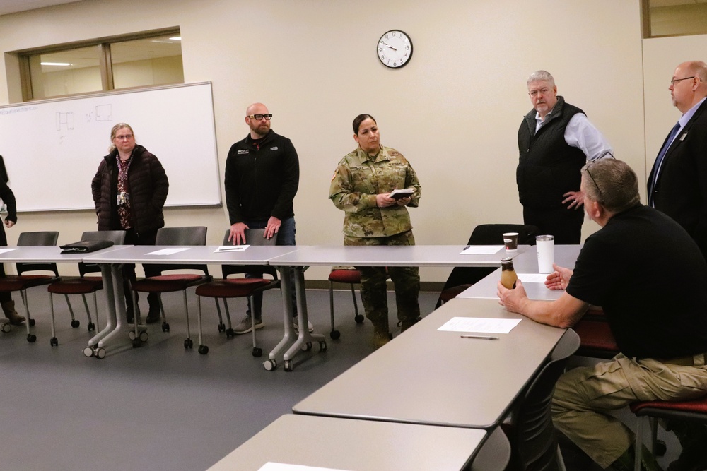 Fort McCoy Garrison command team members visit local college campus