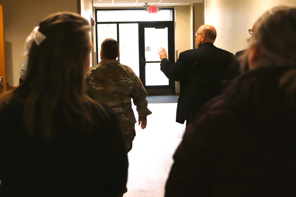 Fort McCoy Garrison command team members visit local college campus