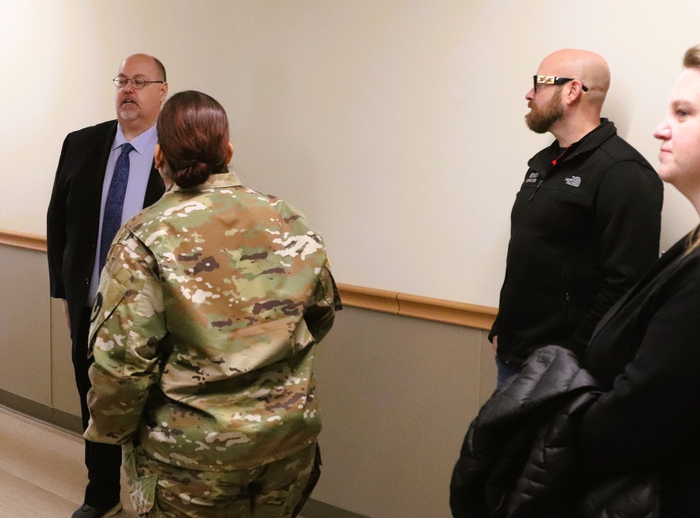 Fort McCoy Garrison command team members visit local college campus