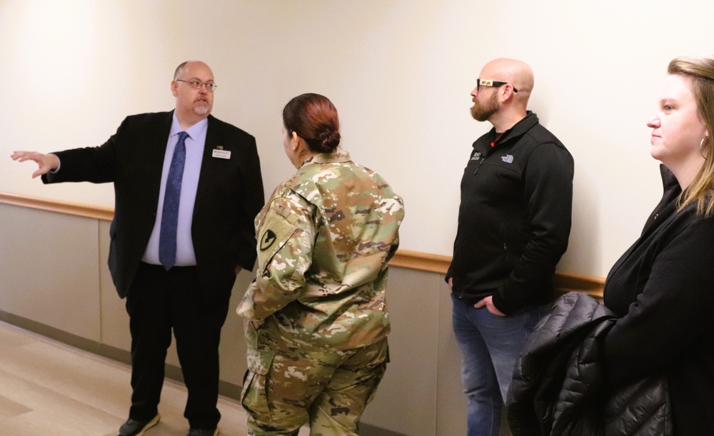 Fort McCoy Garrison command team members visit local college campus