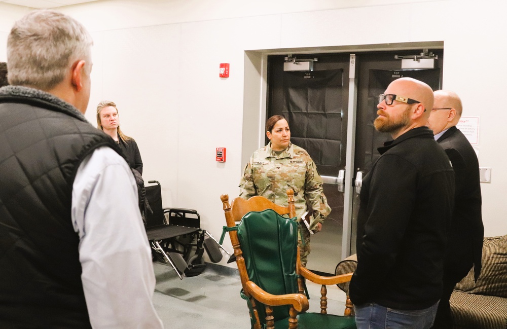 Fort McCoy Garrison command team members visit local college campus