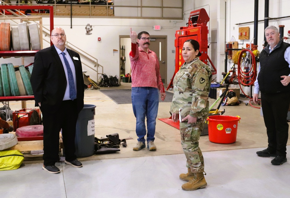 Fort McCoy Garrison command team members visit local college campus