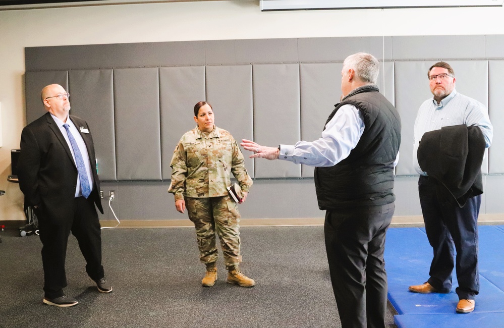 Fort McCoy Garrison command team members visit local college campus