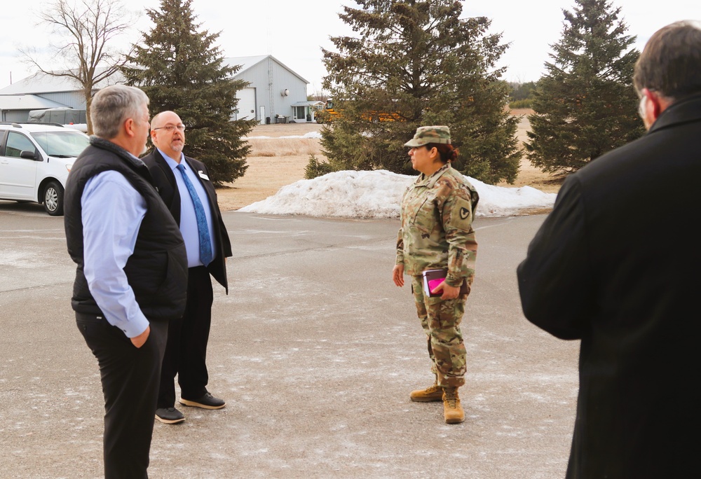 Fort McCoy Garrison command team members visit local college campus