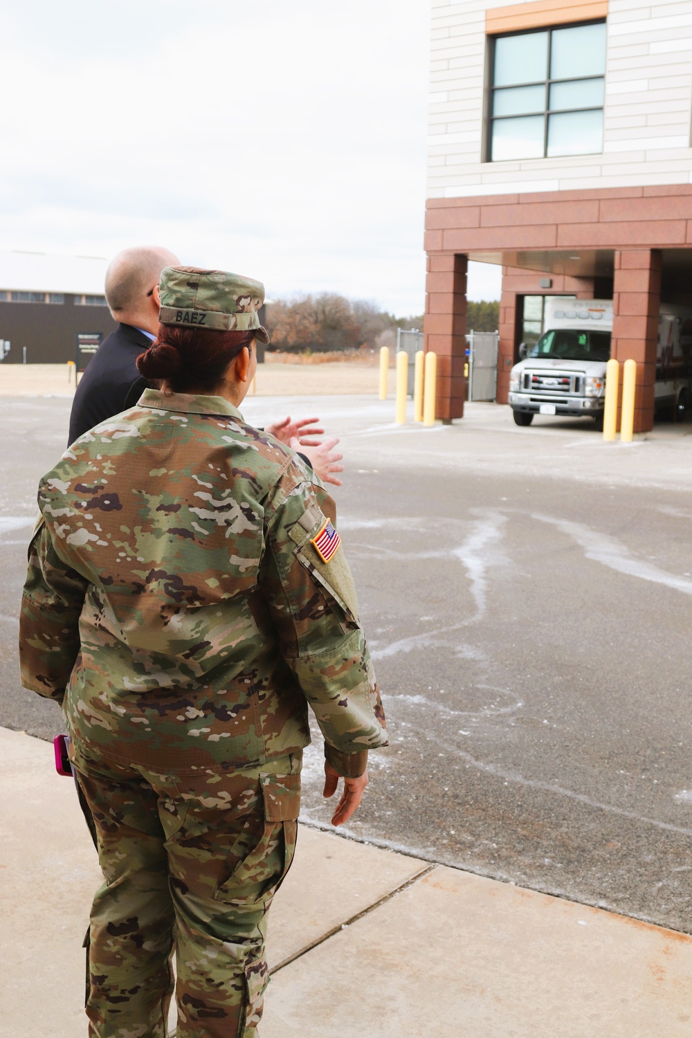 Fort McCoy Garrison command team members visit local college campus