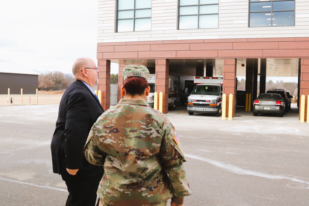 Fort McCoy Garrison command team members visit local college campus