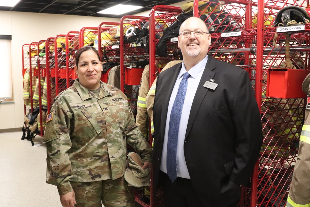 Fort McCoy Garrison command team members visit local college campus