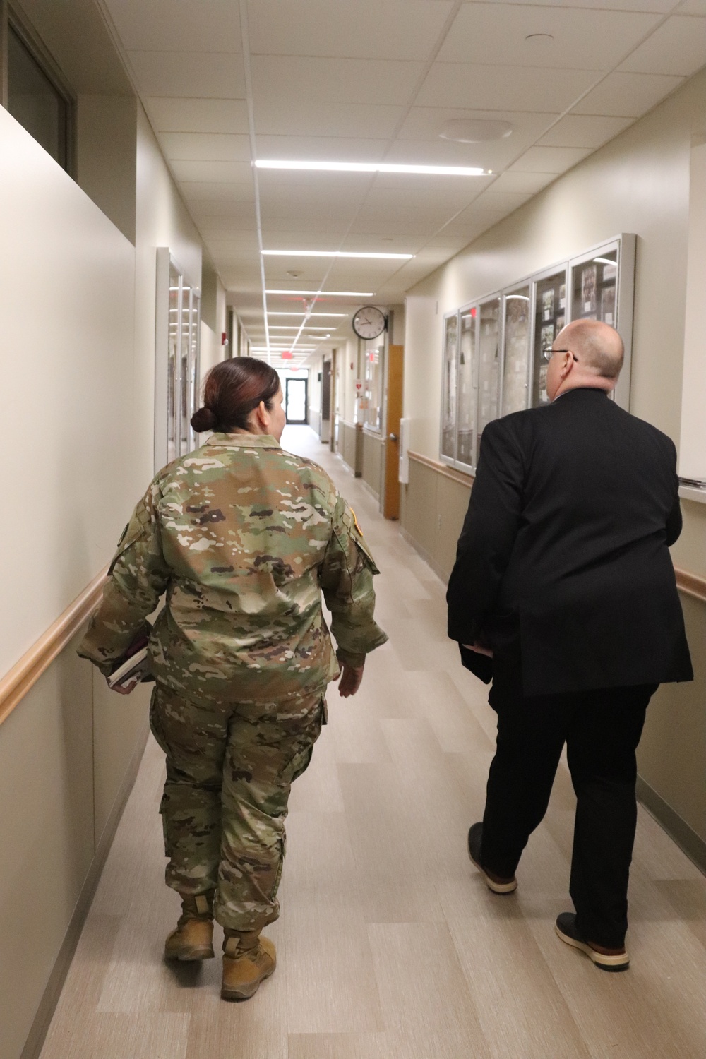 Fort McCoy Garrison command team members visit local college campus