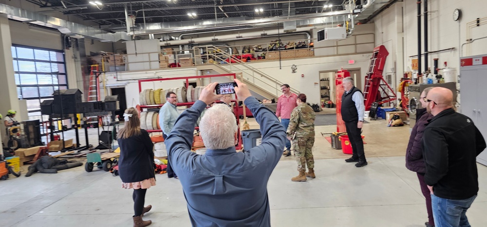 Fort McCoy Garrison command team members visit local college campus