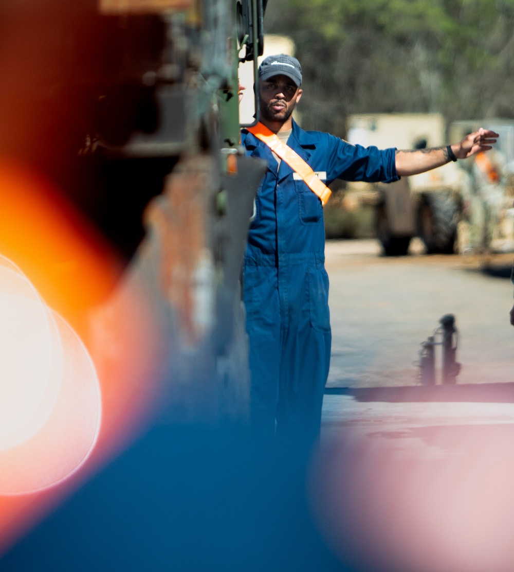 Army mariners transport military equipment to the island of Hawai’i