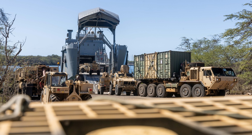 Army mariners transport military equipment to the island of Hawai’i