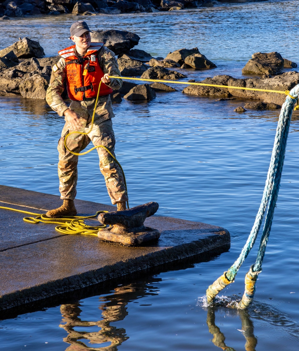 Army mariners transport military equipment to the island of Hawai’i