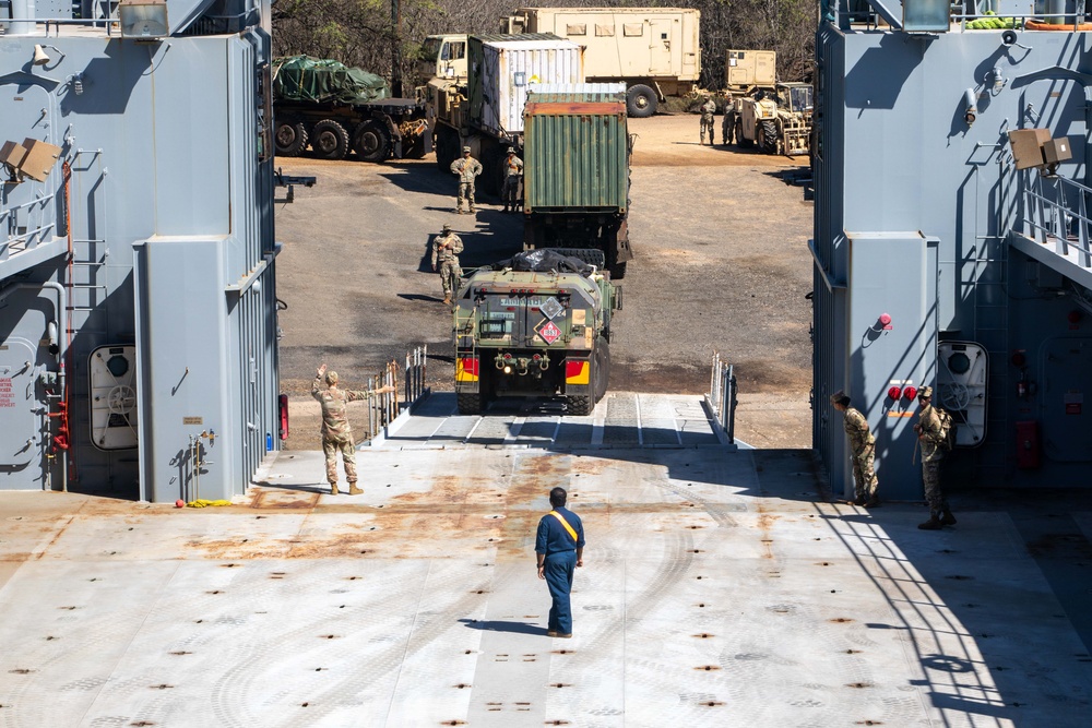 Army mariners transport military equipment to the island of Hawai’i