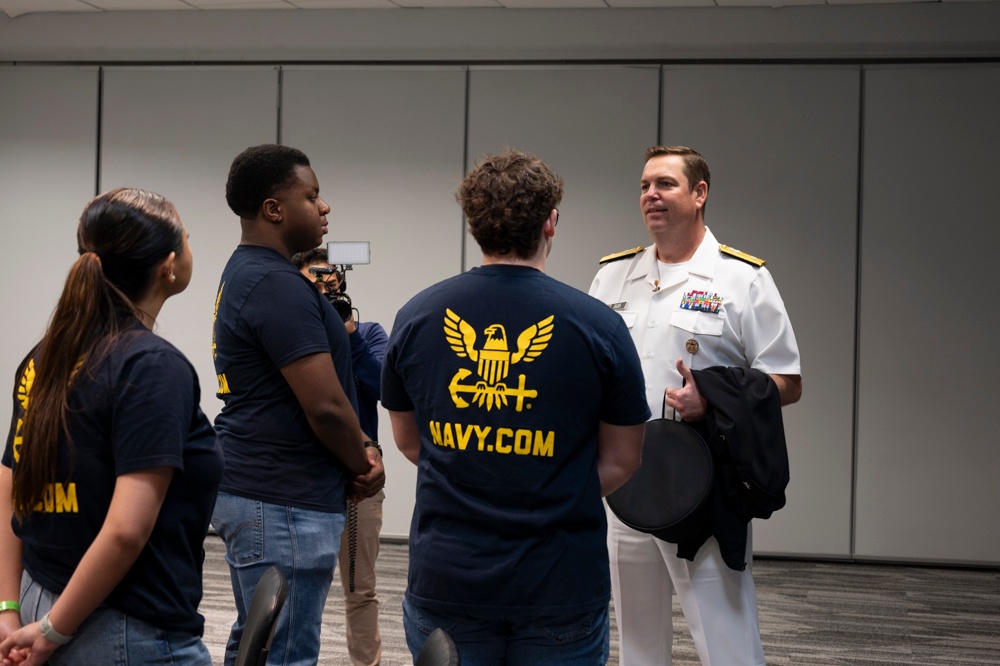 Four Future Sailors Swear In at Florida Panthers Game