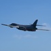 A 34th Expeditionary Bomb Squadron B-1B Lancer takes off at Andersen Air Force Base during BTF 25-1