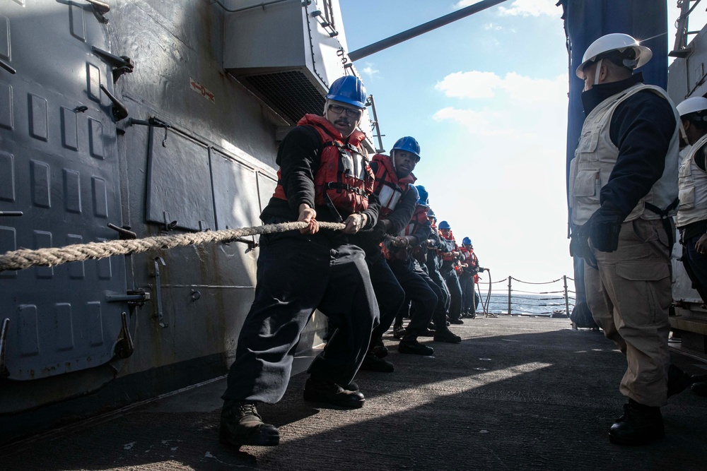 Wayne E. Mayer Conducts Replenishment-at-Sea