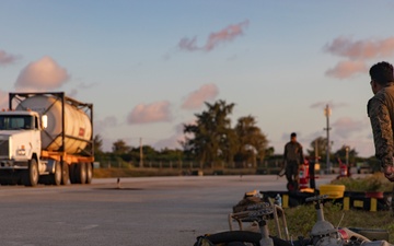 U.S. Marines ready to refuel at Tinian