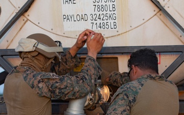 U.S. Marines ready to refuel at Tinian