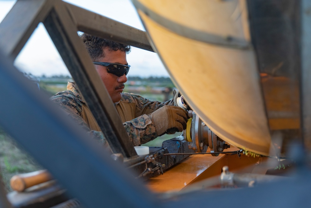 U.S. Marines ready to refuel at Tinian